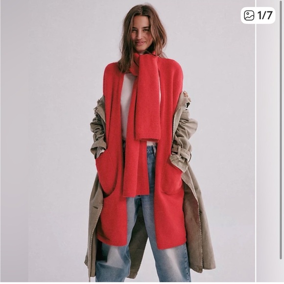 Free People Sweaters - NWOT FREE PEOPLE Ellie Scarf Wrap Duster